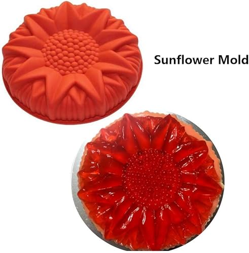 Miniatura 6 de Paquete de 3 moldes de silicona con forma de flor para tartas, pan, tartas de flan, bandejas antiadherentes para hornear para fiesta de cumpleaños