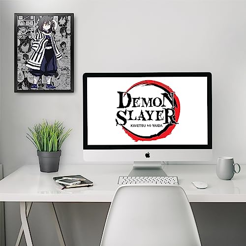 Image of MCSID RAZZ - Demon Slayer - Obanai Igure - The Serpent Hashira Design A4 Size Poster (With Frame) - Best Gift For Demon Slayer Fans /Best Artifacts To Your Home & Decor /For Anime Fandom