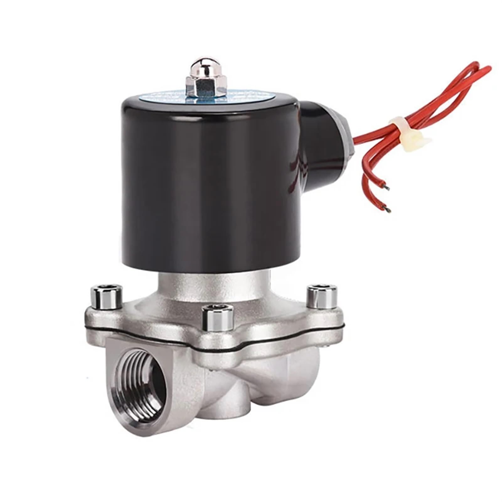 Gnqukebwh Npt-24Vac 1/2" Stainless Steel Solenoid Valve Normally Closed Dn15 Pipeline Control Switch Water Valves For Oil Air 220V 24V 12V(Npt-24Vac)