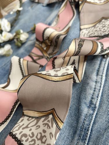 WENLOOY Women Skinny Scarf Belt, Ribbon Long Satin Belt Sash Necktie Neck Choker for Women4