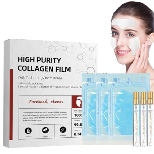 Collagen Firming Mask,Mascarilla de Colageno Facial,Collagen Soluble Film,Parches de Colageno Reabsorbibles,Colágeno Soluble,Antiarrugas Hidratantes,Reduce Líneas Finas,Mejora Flacidez de la Piel