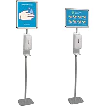 Premium Touchless Hand Sanitizer Dispenser Liquid Soap Dispenser Sanitizing Station Ships in Days from USA Aluminum Floor Stand Drip Tray Hands-free Refillable 1000ml Bottle Portable Floor Stand