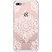 Produktbild kompatibel mit iPhone 8 Hülle,iPhone 7 Hülle,iPhone 7 8 Crystal Clear Silikon Hülle TPU Case Schutzhülle Case Durchsichtig,Henna Mandala Blumen Muster TPU Handyhülle,Mandala#3