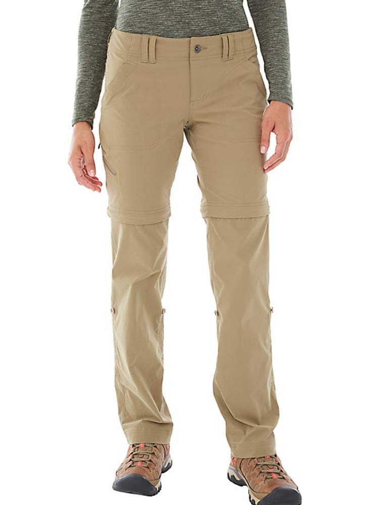 Women's Hiking Pants Convertible Zip Off Lightweight Quick Dry Outdoor Travel Camping Safari fising Pants, Khaki, 34