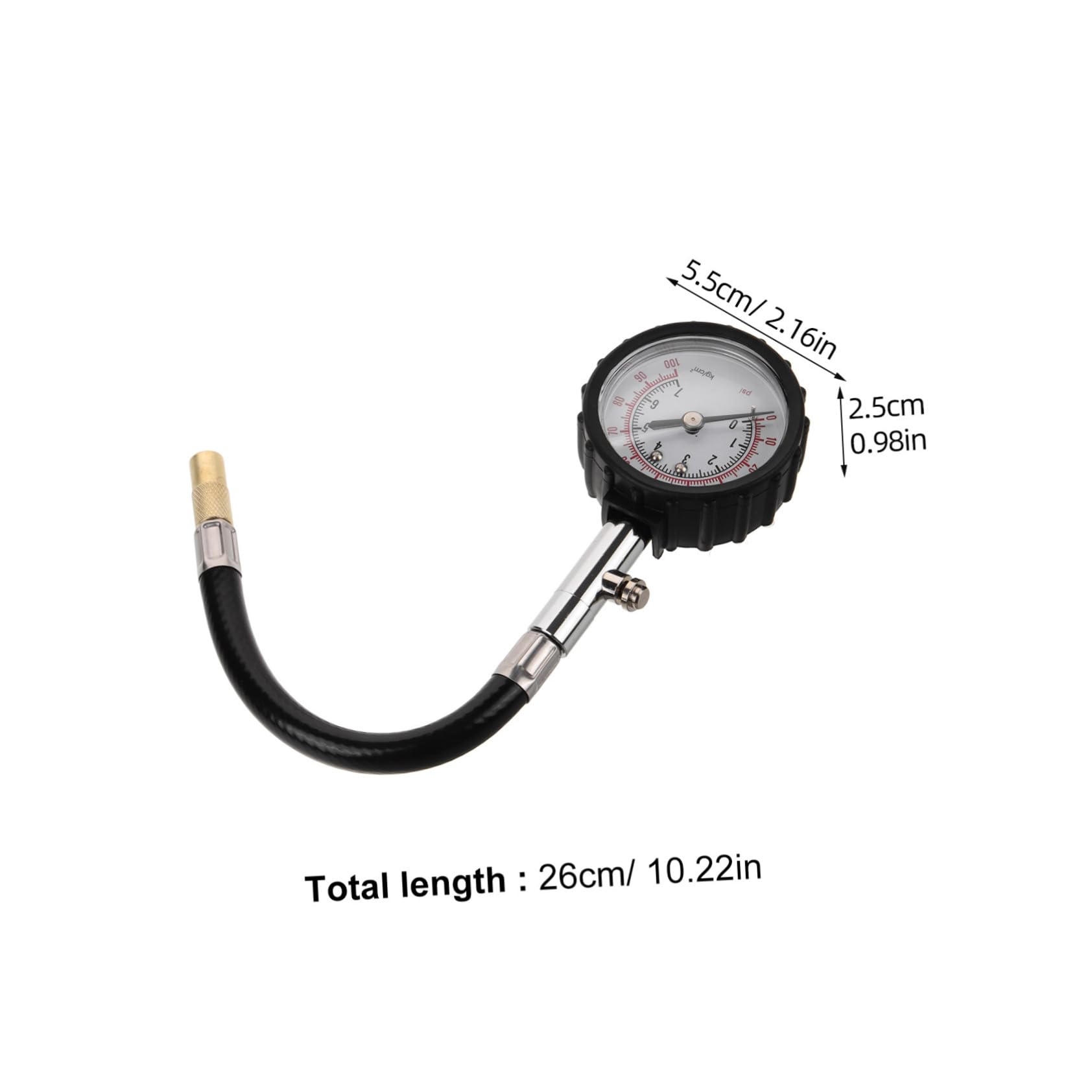 PRETYZOOM Tire Pressure Gauge Professional Pressure Monitor Portable Gauges Interior Tire Monitoring Car Testing Device Rubber Tube