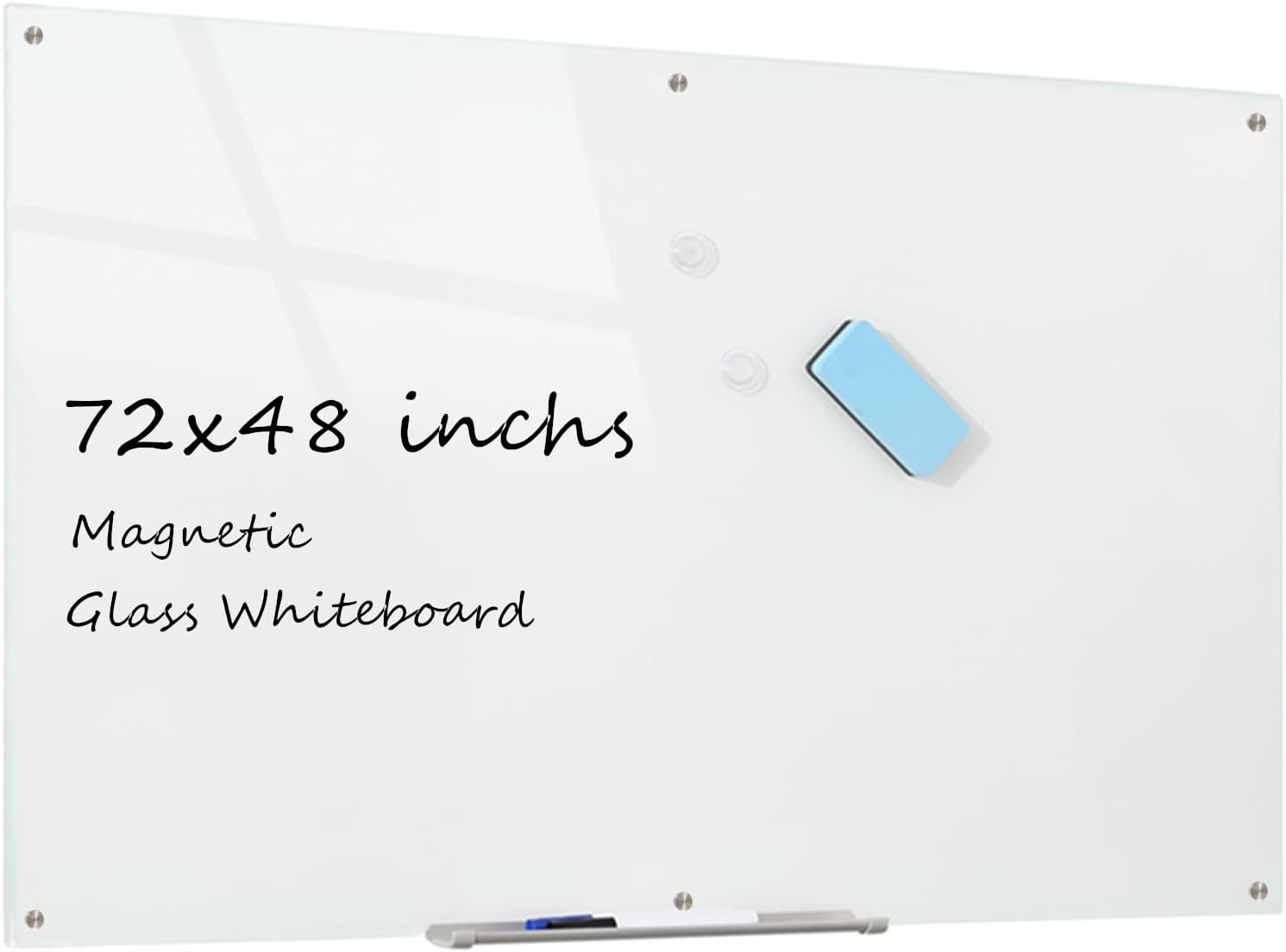 Prism GB7248 Glass Whiteboard 6x4 frameless magnetic