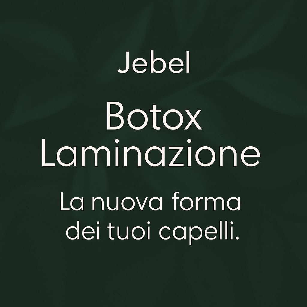 JEBEL Perfect Botox Laminazione - Kit Trattamento Anticrespo - 4 settimane - per capelli rovinati
