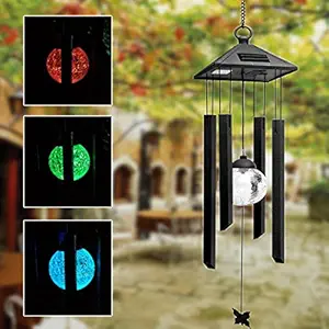 Generic Solar Power Wind Chime Colorful Led Light Garden Courtyard Balcony Decoration Lamp
