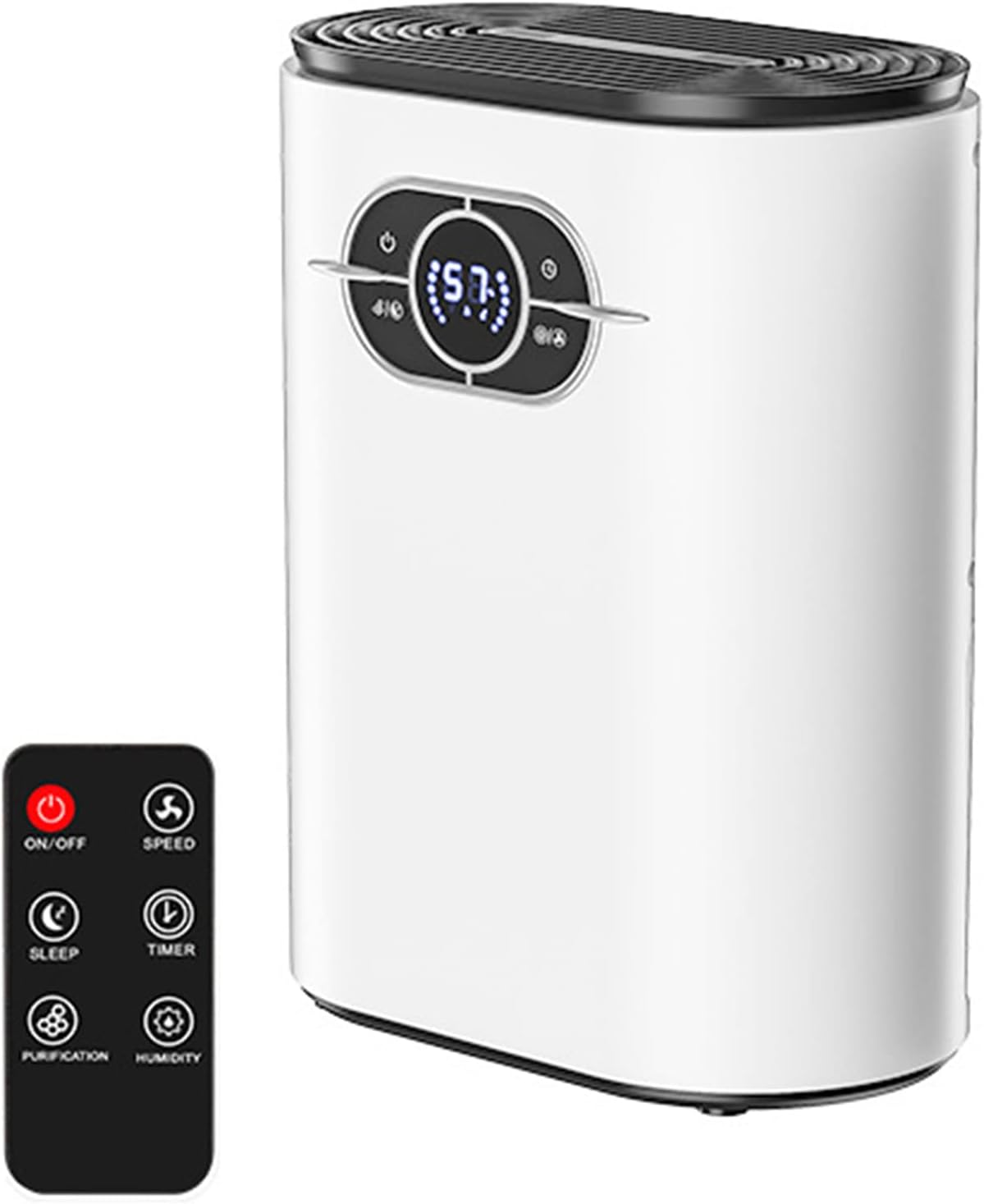 Beauenty 1.2L Home Electric Dehumidifier Air Dryer 24h Smart Touch & LED Display It can set humidity, low temperature defrosting function and for in Home, Kitchen, Bathroom, Basement, Office (42W)