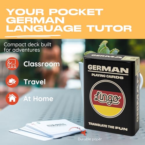 Naipes de poker Lingo en caja metálica premium miniatura 3