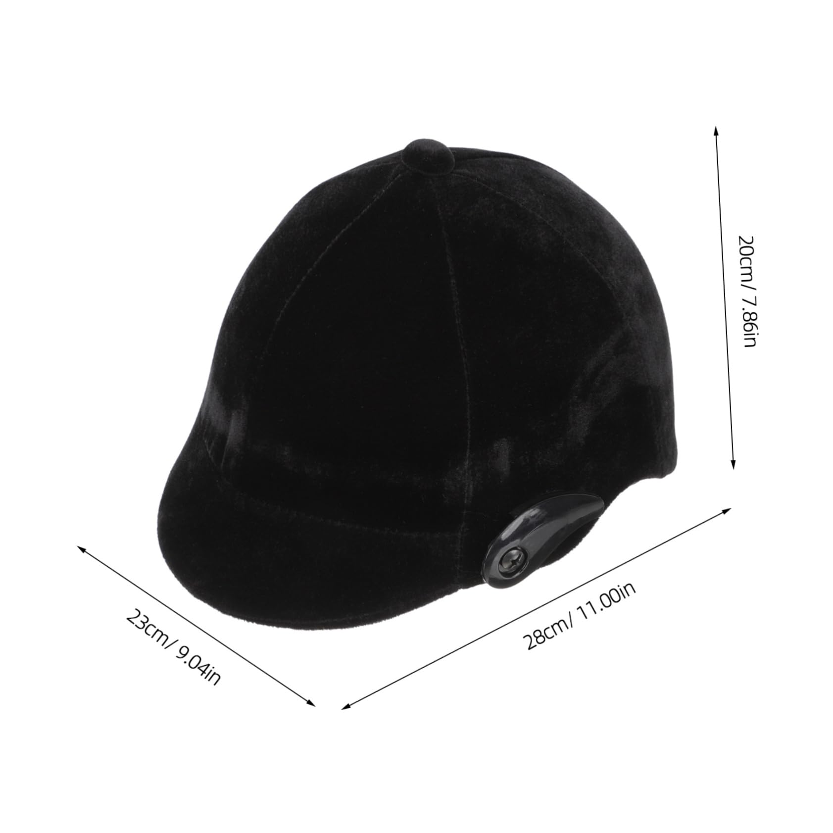 UPKOCH Casco da Equitazione per Ragazzi Nero in Polipropilene Protezione Sicurezza, Imbottitura Rimovibile, Fori di Ventilazione e Cinturino Regolabile per Sport Equestre e Scooter