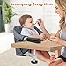 Hook On High Chair, Jozzve Baby High Chair, Portable High Chair for Travel, Foldable Fast Table Chair with Storage Bag, Baby Feeding Seat Clip On High Chair for Home and Travel (Grey)