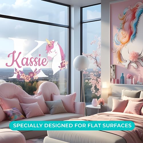 Vinilo Decorativo Nombre y Unicornio Personalizado miniatura 3