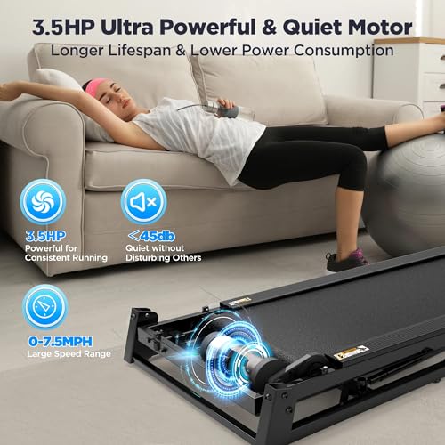 Image of Folding Treadmill w /Incline, 3.5HP Treadmill for Home w /330lbs Capacity, 71 Programs