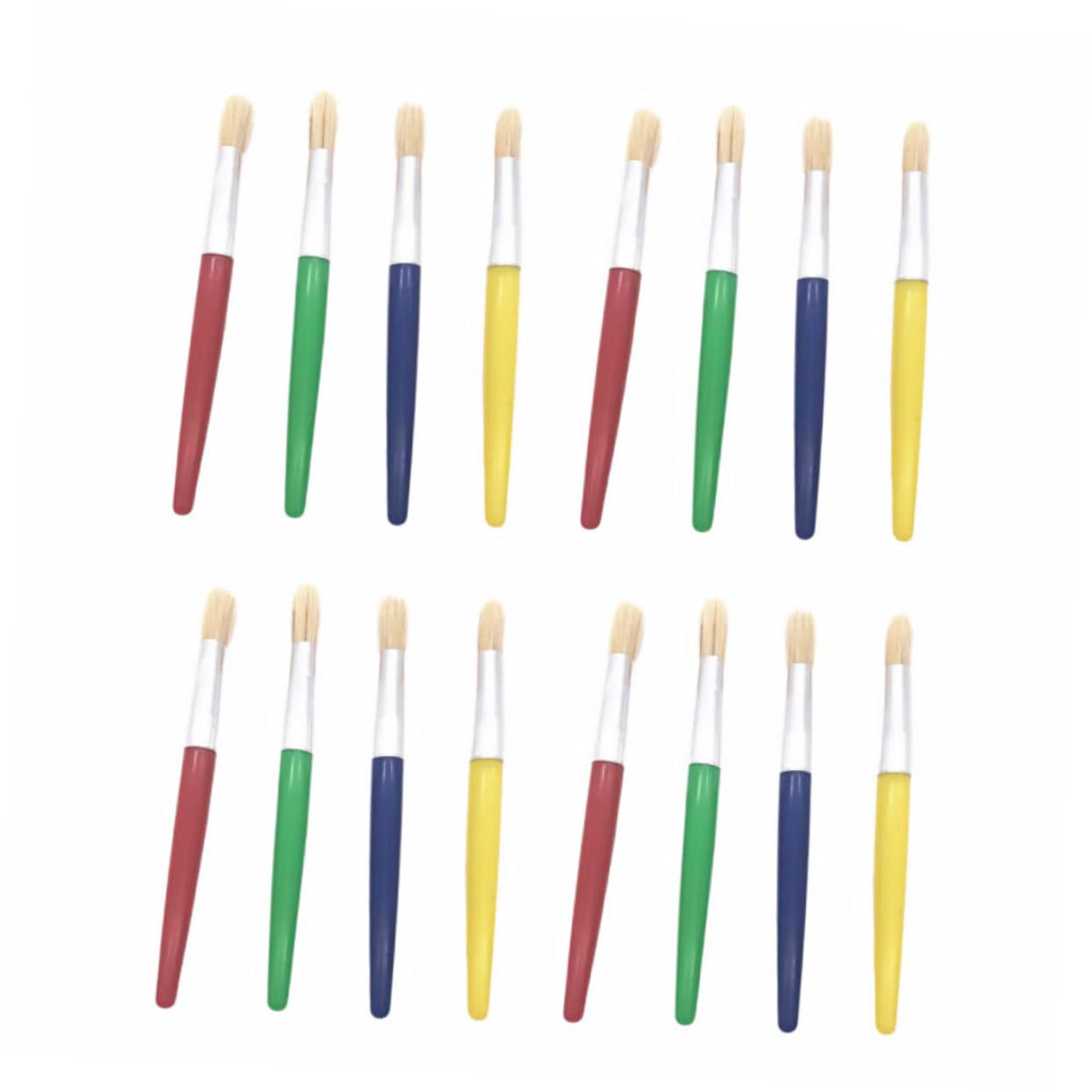 32 Piezas los niños pintan Pincel de Barniz Pinceles para Pintar al óleo Boar Bristle Brush Pinceles para niños Herramienta de Dibujo para Brocha Cabello Corto el Pincel