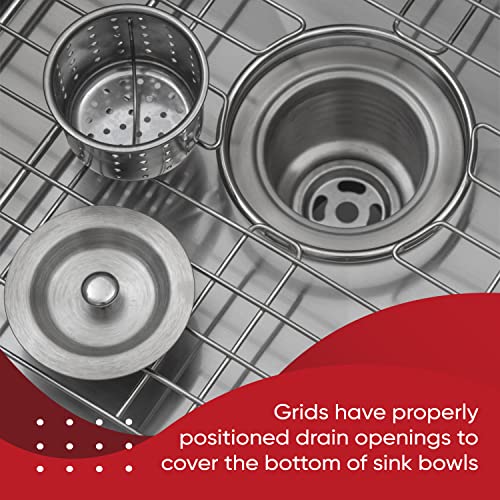 Sink Protectors For Kitchen Sink 15"X13", Sink Grate For Bottom Of Kitchen Sink Set Of 2, Stainless Steel Sink Protector #TOP6