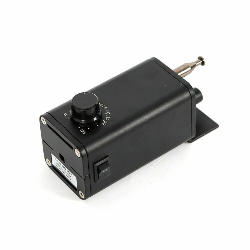Elektrogrill Motor für BBQ Grill, 15W, 12V, Drehspieß, Tischgrill, Schwarz Metall