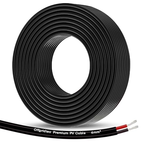 Offgridtec 2x4mm² Solarkabel, zweiadriges PV-Kabel für Solaranlagen, flexibles & trennbares Design, verzinnter Kupferleiter mit XLPO-Isolierung, hitze- & wetterbeständiges DC-Stromkabel, 10 Meter