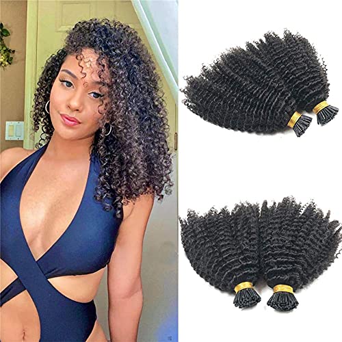 Afro Kinky Curly I Tip Hair Extensions Brazilian Virgin