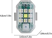 Vista 3 de MiOYOOW 4 luces estroboscópicas para drones, anticolisión, luces LED USB de 7 colores con control remoto para coches, drones, motocicletas