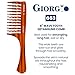 Giorgio G53 Wide Tooth Comb for Curly and Thick Hair - Large Handmade Rake Detangler for Wet or Dry Hair, Hand-Polished (8