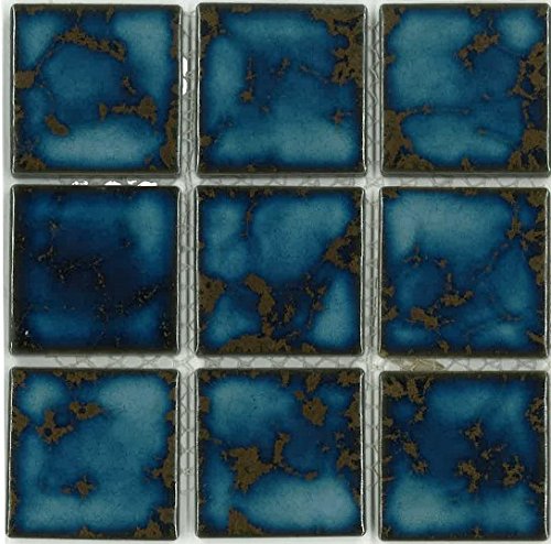 Fujiwa Porcelain Swimming Pool Waterline Tile - CEL-239 TERRA BLUE