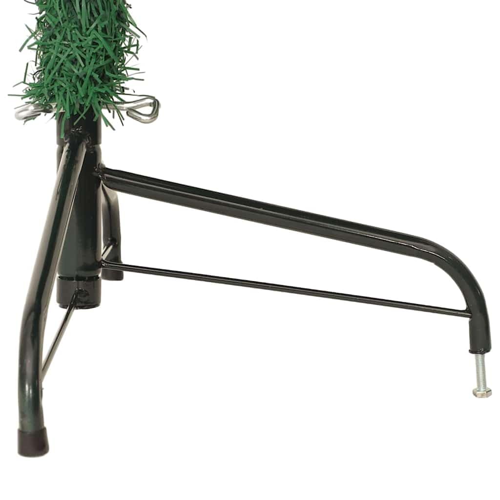 Árbol de Navidad artificial verde de 210 cm con soporte, de PVC, para pared, ahorra espacio, para interior y exterior