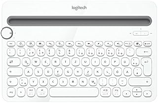 Logitech K480 Wireless Multi-Device Keyboard for Windows, QWERTZ German Layout - White