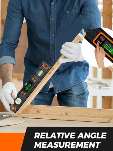 Image of Mecurate 10-Inch Digital Level, Professional Smart Precision Torpedo Level Tool, Bright LCD Display, Audible Alerts, Magnetic Bottom, Dust Water Resistant, with Carrying Case