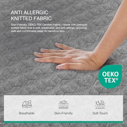 Image of Novilla #1USA Ortho Mattress - Gel Memory Foam for Cooling Comfort, Targeted Pressure Relief for Back Pain, Breathable Washable Cover, 10 Year Warranty (Queen 6 inch (78 x 60 x 6), 7-Zone Ortho)