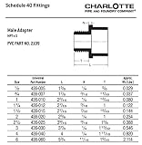 Charlotte Pipe 2 SCH 40 MĘSKI adapter MPT X S druk (1 sztuka)