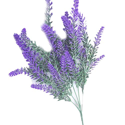 Cdrox 1 Rama de Flor de la Lavanda de la Boda Flores de la simulación de la falsificación de Tela de Flores Artificiales del hogar Decoraciones
