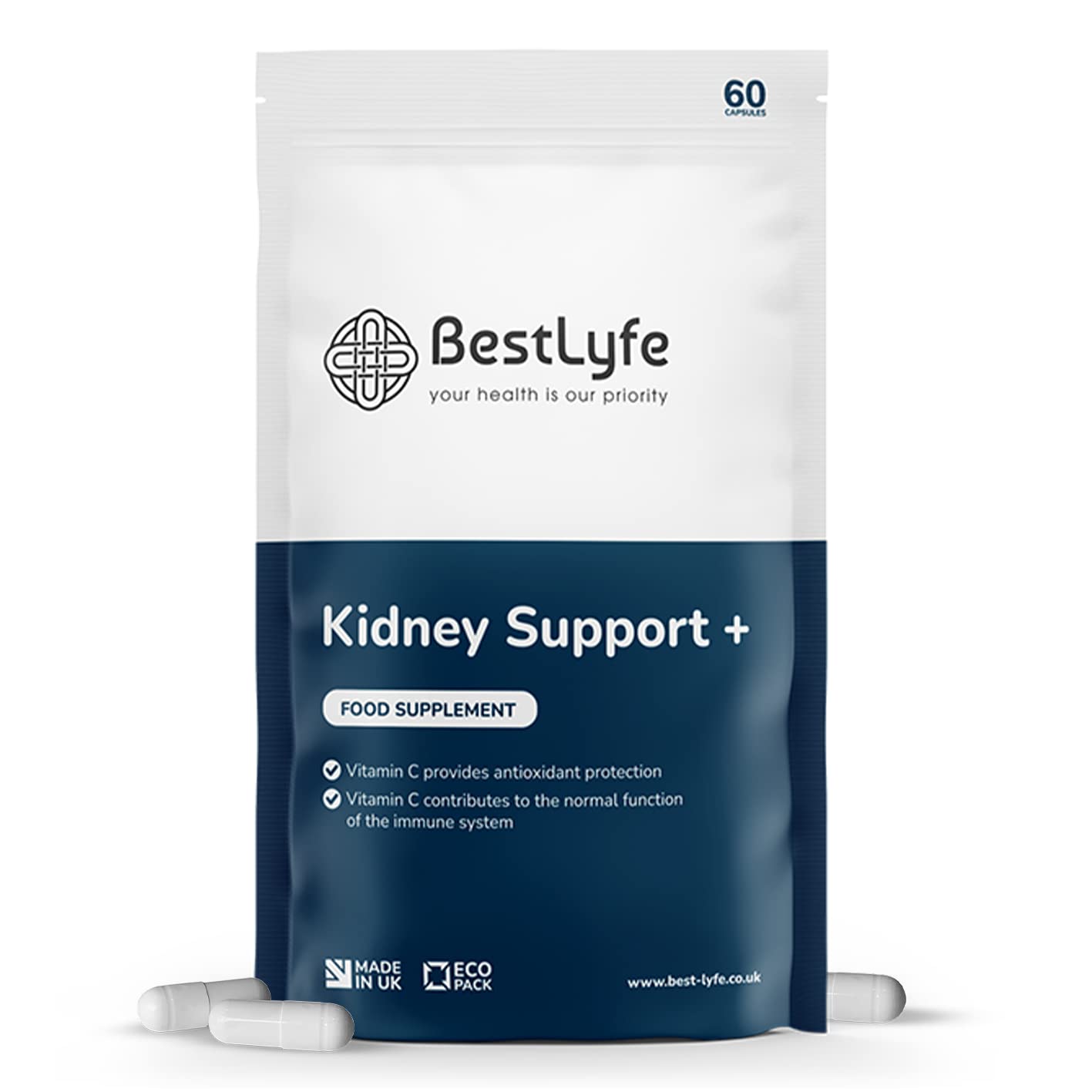 Buy BestLyfe Kidney Support+ Supplement 60 Capsules Liver Detox