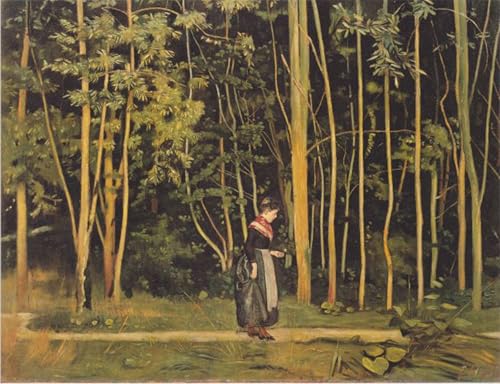 Pintura decorativa Spaziergängerin en lienzo de 60x90cm para el hogar