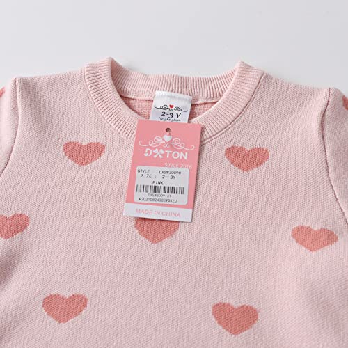 Image of VIKITA Toddler Girls Pullover Sweater Comfy Long Sleeve Crewneck Cute Daily Wear Back to School