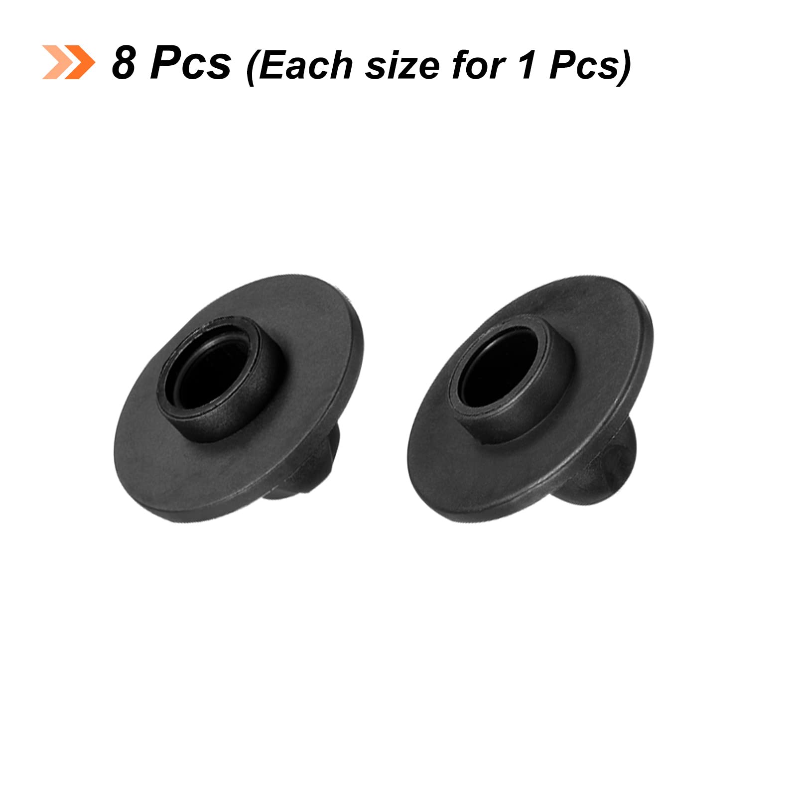 PATIKIL Camping Chair Foot, 8 Pack 14mm 15mm Tubing Dia Detachable Anti-Slip Stool Feet Replacement for Hiking Outdoor Black - Image 3