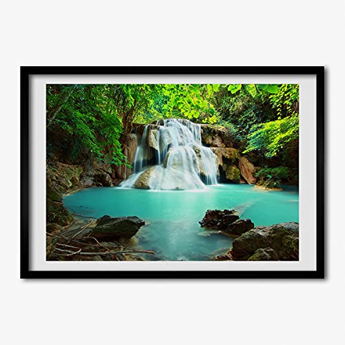 Cadre en bois moderne Tulup 70x50 cm et affiche décorative Kaskada de qualité supérieure