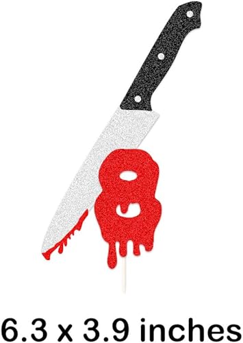 Miniatura 14 de Suministros para fiesta de cumpleaños Have a Killer, decoración clásica de terror para decoración de Halloween para fiesta de terror (estilo 2)