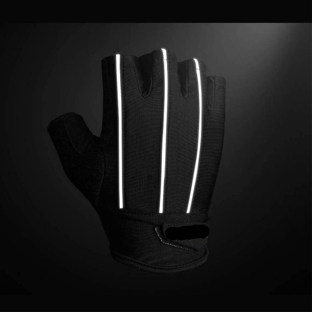 Rękawiczki Rowerowe Rękawiczki Męskie Rękawiczki Unisex Rękawiczki Rowerowe Z Pół Palcami Żelowa Amortyzacja Rękawiczki Motocyklowe (Color : Siyah, Size : XXL)