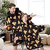 Giggling Getup Wearable Blanket Hoodie for Girls and Boys Warm Cozy Sherpa Fleece Hooded Blanket Sweatshirt Oversized Hoodie with Giant Pocket & Sleeves for Kids Pizza #5