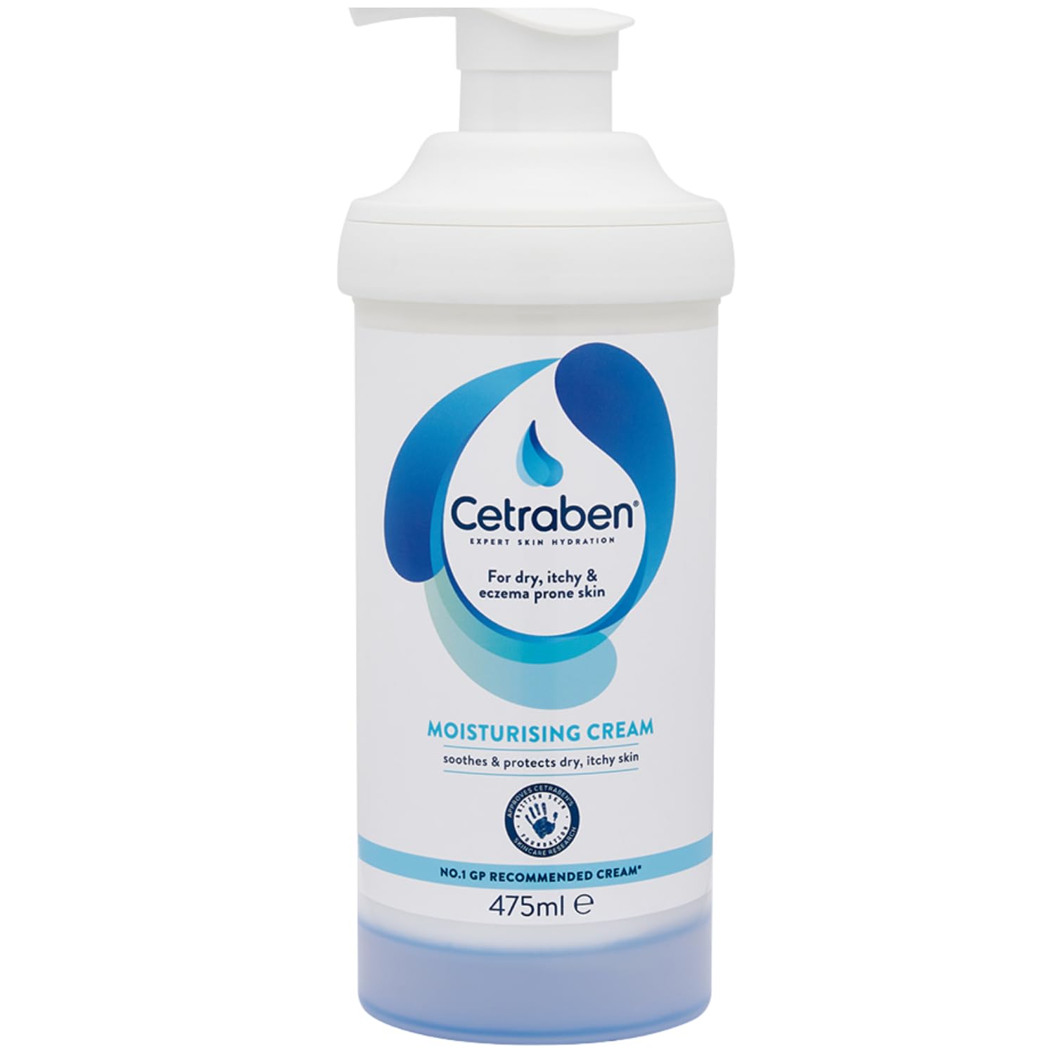 CetrabenMoisturising Cream, For Dry, Itchy, Sensitive & Eczema-Prone Skin, Soothe, Moisturise, Hydrate, & Protect, Dermatological Moisturiser,Daily Use on the Body, Fragrance Free, 1 x 475ml