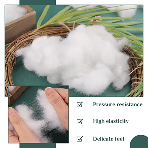 Image of LOKUNN 2.12oz /60g Polyester Fiber, (2.12oz~3.97lb) Polyester Fiber Fill, Stuffing for Stuffed Animals, High Resilience Crochet Stuffing, Fill Fiber for Stuffed DIY Crafts