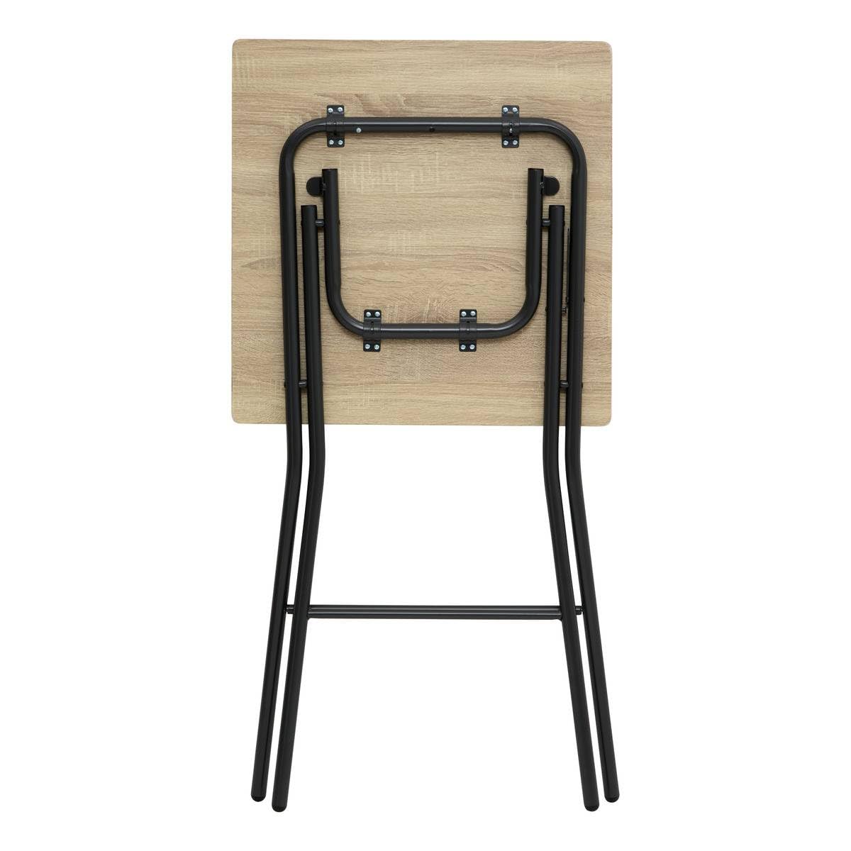 5five - Table de Bar Pliante 2 Places Effet Bois