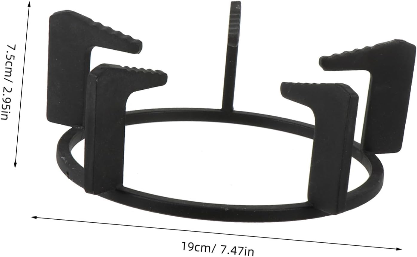 Amosfun Cast Iron Wok Ring for Gas Stove Heat Resistant Pot Holder Design Energy-efficient Cooking Aid