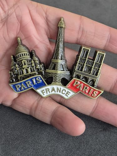 Image of DT DECTONE Regular Metal Fridge Magnet, France, Paris 3D Metal Magnet for Fridge, Study Table, Office Desk, Premium Gift, Best Home Decor Item for Travel Enthusiasts , 1 Pack
