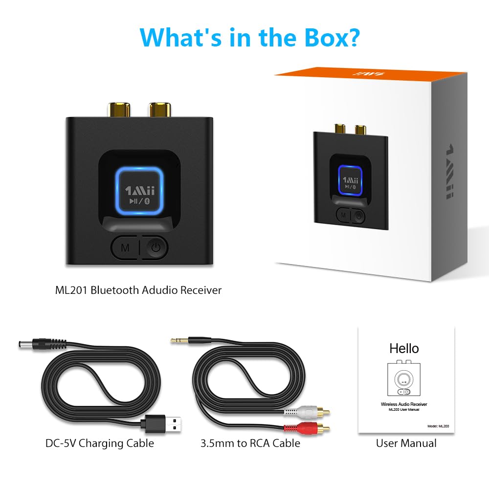 1miibluetooth Receiver For Home Stereo Bluetooth Audio Adapter