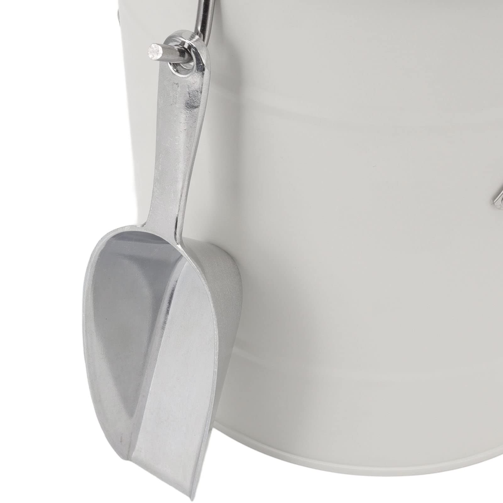 Greensen Cubitera Térmica de Doble Pared con Tapa y Cuchara para Champán y Vino, Contenedor Refrigerado Blanco, 19,5 x 20,5 x 16 cm