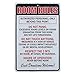 TG,LLC Room Rules Hours of Operation Metal Sign Funny Kids Bedroom Man Cave Decor