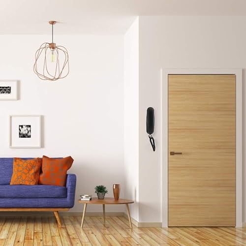 Miniatura 4 de Teléfono de escritorio de negocios con cable, TC-990 ABS negro para colgar en la pared para colgar en la pared, teléfono de doble propósito para