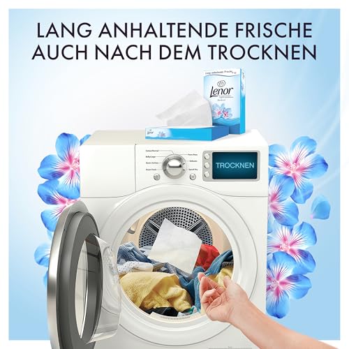 Lenor Trocknertücher, 34 Stück, Aprilfrisch – knitterfreie & frische Wäsche, Lenor Apriflrisch mit Frühlingsblumenduft